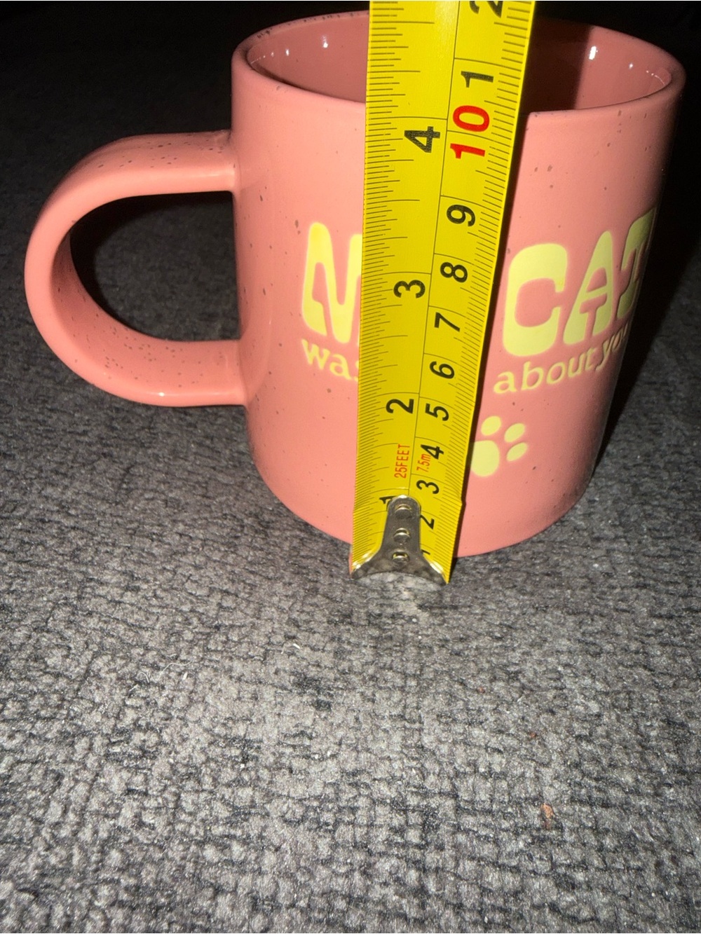 My Cat Was Right About You Pink Speckled Coffee Mug Funny Cat Lover Gift - Picture 7 of 8